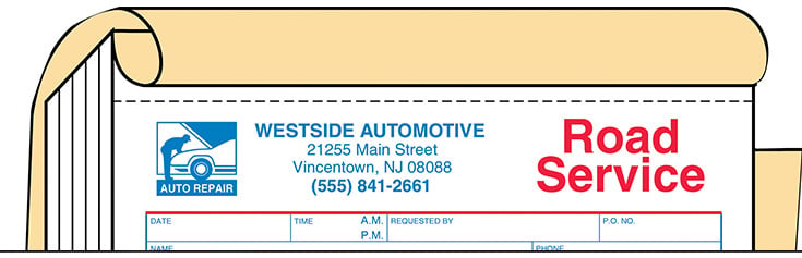 Road service form header example